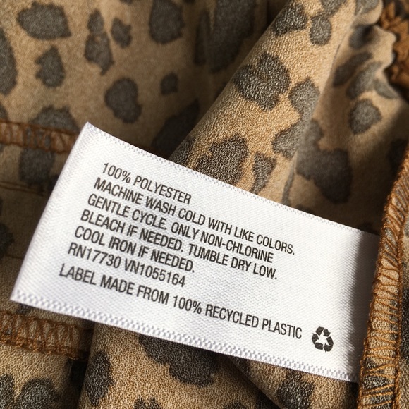 Leopard Shorts for women’s a New Day Size M high rise belted tie waist - Picture 10 of 13